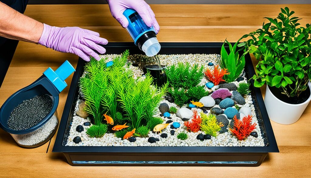 Nano Aquarium einrichten